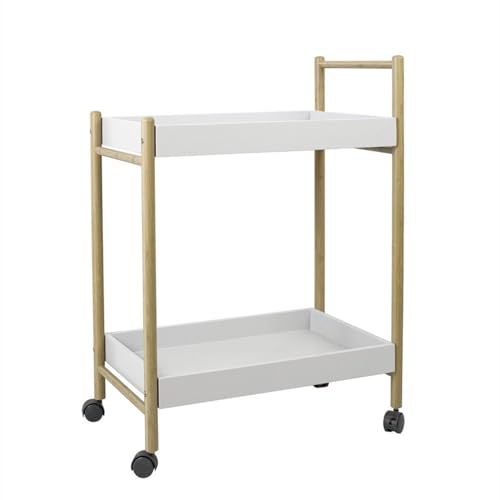 ROCKING GIFTS Tisch aus Bambus, weiß, 80 x 58 cm, Organizer für Küche, Tisch, Tablett von ROCKING GIFTS