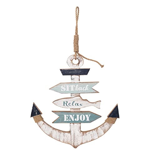 ROCKING GIFTS Wanddeko Anker mit Sprüchen, Holz, 37X40 cm von ROCKING GIFTS