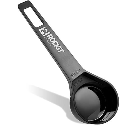 ROCKITZ Mess Löffel, Pulver Löffel, Protein Löffel, Cafe Messlöffel, Kaffee Dosierlöffel (25ml / 16cm),Schwarz von ROCKITZ
