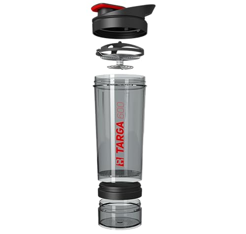 ROCKITZ Protein Shaker 600ml mit Pulverfach - einzigartiges Konzept - dicht + leichte Reinigung + Protein Mischfeder = perfekt cremige Shakes ohne Klumpen – Premium Fitness Shaker Proteinshake ROCKITZ Protein Shaker 600ml mit Pulverfach - einzigartiges Konzept - dicht + leichte Reinigung + Protein Mischfeder = perfekt cremige Shakes ohne Klumpen – Premium Fitness Shaker Proteinshake von ROCKITZ
