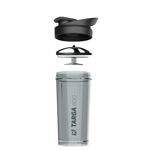 Rockitz Premium Protein Shaker 500ml - erstklassige Mischfunktion mit Infusion Sieb - für super cremige Fitness Eiweiß Shakes, Proteinshake Becher,Schwarz | Grau von ROCKITZ