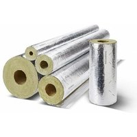 Rockwool 800 WLG 0,035 Rohrisolierung Rohr alukaschiert Rohrschale Steinwolle 42x40-1m von ROCKWOOL
