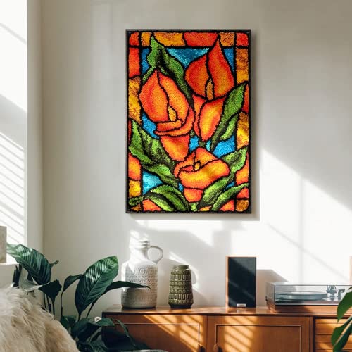 ROCKY&CHAO Knüpfteppich Zum Selber knüpfen, Knüpfsets Latch Hook Kit Selbst Knüpfen Set für Kinder und Erwachsene (Tulpe) ROCKY&CHAO Knüpfteppich Zum Selber knüpfen, Knüpfsets Latch Hook Kit Selbst Knüpfen Set für Kinder und Erwachsene (Tulpe) von ROCKY&CHAO