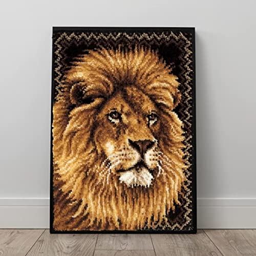 ROCKY&CHAO Knüpfhaken-Kits DIY Häkeln Handwerk für Anfänger Kinder und Erwachsene Handmade Crafts Home Decoration Festival Geburtstagsgeschenk Löwe, 76,2 x 53,3 cm ROCKY&CHAO Knüpfhaken-Kits DIY Häkeln Handwerk für Anfänger Kinder und Erwachsene Handmade Crafts Home Decoration Festival Geburtstagsgeschenk Löwe, 76,2 x 53,3 cm von ROCKY&CHAO
