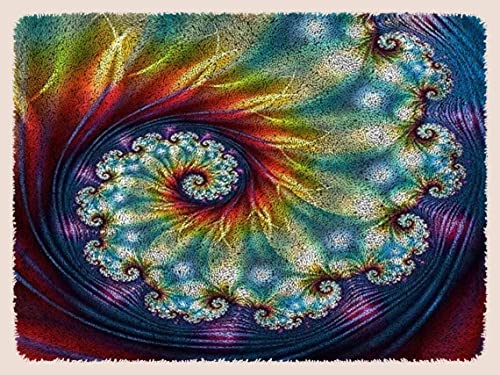 ROCKY&CHAO Knüpfhaken-Teppich-Set DIY-Knüpfhaken Teppichherstellungs für Erwachsene Kinder Kreuzstich Teppichherstellung Heimdekoration 50 * 38 cm von ROCKY&CHAO