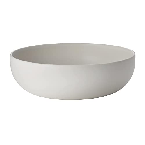 ROCKZZERO Salatschüssel - Steingut, spülmaschinenfest und temperaturbeständig - Bowl aus umweltfreundlichen Rohstoffen - Hellgrau - 26 cm Durchmesser - 8,5 cm Höhe - 2000 ml von ROCKZZERO