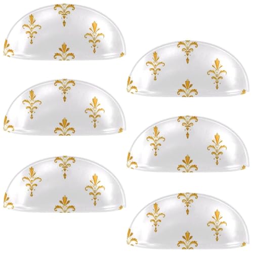 RODAILYCAY 6 Packungen Fleur de Lis Iris Schubladenknäufe, Schrankknöpfe, Kommodenknöpfe, Schubladengriffe für Küchen- und Badezimmerschränke RODAILYCAY 6 Packungen Fleur de Lis Iris Schubladenknäufe, Schrankknöpfe, Kommodenknöpfe, Schubladengriffe für Küchen- und Badezimmerschränke von RODAILYCAY
