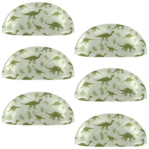 RODAILYCAY 6 Packungen Schrankgriffe, Küchenschublade, Dinosaurier-Schrankgriffe mit Doppellöchern, Kommodenknöpfe für Schrank, Schrank, Kleiderschrank von RODAILYCAY