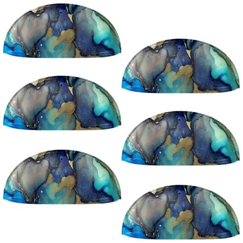 RODAILYCAY 6 Packungen Ziehgriffe für Schränke und Schubladen, Kommoden, Schubladengriffe, Marmor-Textur-Muster, Küchenschrankknäufe, Schubladenknöpfe, Schrank-Hardware von RODAILYCAY
