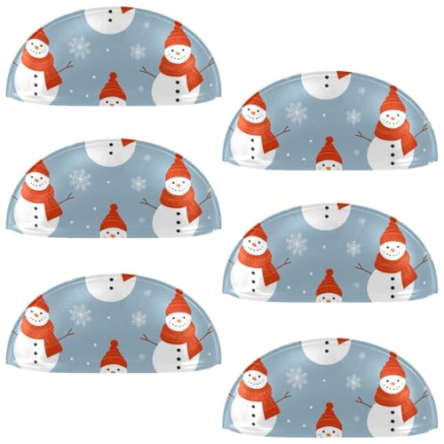 RODAILYCAY 6 Stück Küchenschrankgriffe, Weihnachtsschneemann-Schubladenknöpfe, Muschelförmige Schubladengriffe für Schrank, Kleiderschrank, Möbelbeschläge RODAILYCAY 6 Stück Küchenschrankgriffe, Weihnachtsschneemann-Schubladenknöpfe, Muschelförmige Schubladengriffe für Schrank, Kleiderschrank, Möbelbeschläge von RODAILYCAY