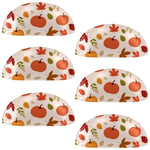 RODAILYCAY 6 Stück Thanksgiving-Kürbis-Schrankgriffe, Küchenschubladenzieher, Schrankgriffe mit Doppellöchern, Kommodenknöpfe für Schrank, Schrank, Kleiderschrank RODAILYCAY 6 Stück Thanksgiving-Kürbis-Schrankgriffe, Küchenschubladenzieher, Schrankgriffe mit Doppellöchern, Kommodenknöpfe für Schrank, Schrank, Kleiderschrank von RODAILYCAY