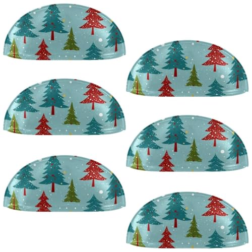RODAILYCAY 6 Stück Weihnachtsbaum-Küchenschrankgriffe, Schubladenknöpfe, Muschelförmige Schubladengriffe für Schrank, Kleiderschrank, Möbelbeschläge von RODAILYCAY