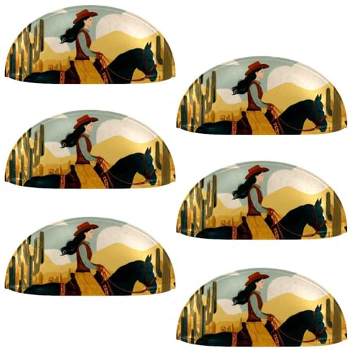 RODAILYCAY 6 Stück Western-Cowgirl-Reitpferd-Kaktus-Knäufe, moderne Küchenschrankgriffe mit Schrauben, Schubladengriffe für Schrank, Tür, 8,9 cm RODAILYCAY 6 Stück Western-Cowgirl-Reitpferd-Kaktus-Knäufe, moderne Küchenschrankgriffe mit Schrauben, Schubladengriffe für Schrank, Tür, 8,9 cm von RODAILYCAY