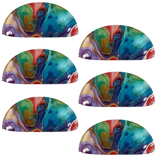 RODAILYCAY 6 Stück bunte Marmor-Textur-Küchenschrankknauf, Schubladengriffe, Schrankgriffe mit Doppellöchern, Kommodenknöpfe für Schublade, Schrank, Kleiderschrank RODAILYCAY 6 Stück bunte Marmor-Textur-Küchenschrankknauf, Schubladengriffe, Schrankgriffe mit Doppellöchern, Kommodenknöpfe für Schublade, Schrank, Kleiderschrank von RODAILYCAY