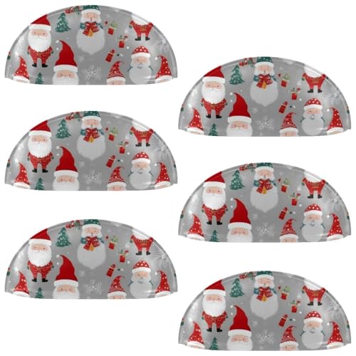 RODAILYCAY 6 Stück halbrunde Küchengriffe für Schubladen, Weihnachtsmann, Schubladengriffe und Knäufe, Doppellochgriff für Schublade, Schrank, Kleiderschrank, Schrank-Hardware RODAILYCAY 6 Stück halbrunde Küchengriffe für Schubladen, Weihnachtsmann, Schubladengriffe und Knäufe, Doppellochgriff für Schublade, Schrank, Kleiderschrank, Schrank-Hardware von RODAILYCAY