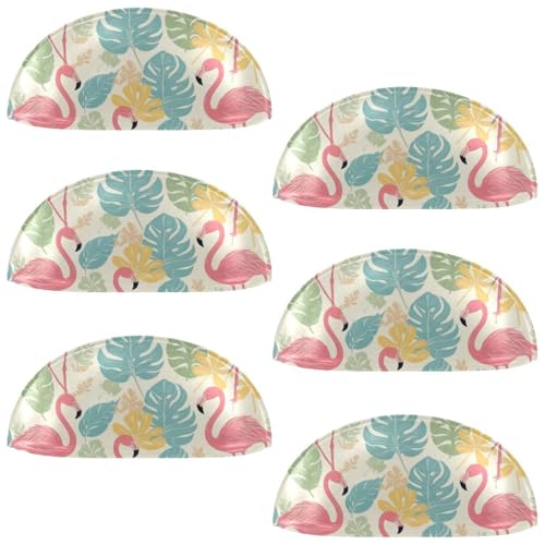 RODAILYCAY Flamingo-Schubladenknäufe, Schrankknöpfe, Kommodengriffe, Kommodengriffe, Schubladengriffe für Küchen- und Badezimmerschränke, 6 Packungen von RODAILYCAY