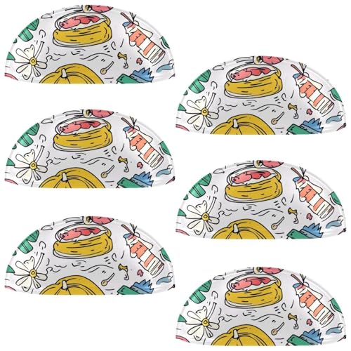 RODAILYCAY Hello Summer Türknauf mit Ananas-Wassermelonen-Hintergrund, Küchenschrankgriffe mit Schrauben, 8,9 cm, moderne Schubladengriffe für Schrank, Tür, 6 Stück von RODAILYCAY