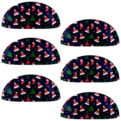 RODAILYCAY Küchenschrankknöpfe, Schubladenknäufe, Ziehgriffe für Schränke und Schubladen, Weihnachtsmütze, Socken, Kommoden, Schubladen, Schrankbeschläge, 6 Packungen von RODAILYCAY