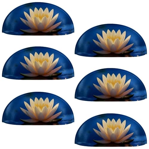 RODAILYCAY Lotus Schubladengriffe für Schubladen, halbrunde Schubladengriffe und Knäufe, Doppellochgriff für Schublade, Schrank, Kleiderschrank, 6 Packungen RODAILYCAY Lotus Schubladengriffe für Schubladen, halbrunde Schubladengriffe und Knäufe, Doppellochgriff für Schublade, Schrank, Kleiderschrank, 6 Packungen von RODAILYCAY