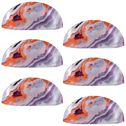RODAILYCAY Schrankgriffe, abstrakte Marmor-Textur, Muschelform, Schubladengriffe für Küche, Schrank, Kleiderschrank, Möbel, 6 Packungen von RODAILYCAY