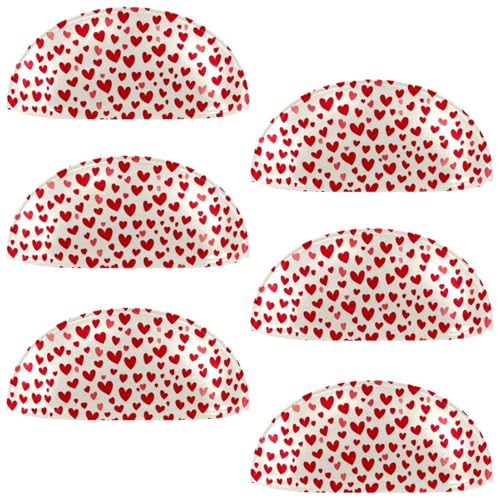 RODAILYCAY Schrankgriffe mit Herzmuster, Muschelform, Schubladengriffe für Küche, Schrank, Kleiderschrank, Möbel, 6 Packungen von RODAILYCAY