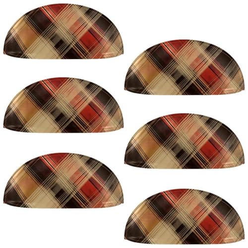 RODAILYCAY Schrankgriffe mit klassischem Gittermuster, Schubladenknöpfe, Muschelförmige Schubladengriffe für Küche, Schrank, Kleiderschrank, Möbelbeschläge, 6 Packungen von RODAILYCAY