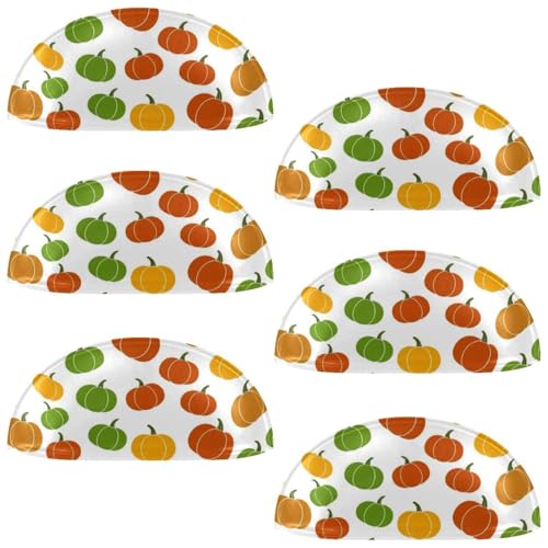 RODAILYCAY Schrankknäufe, Thanksgiving Kürbis, moderne Küchenschrankgriffe mit Schrauben, Schubladengriffe für Schrank, Tür, 6 Stück von RODAILYCAY