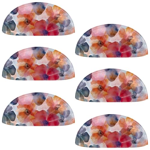 RODAILYCAY Schrankknäufe mit Aquarell-Blume, 8,9 cm, moderne Küchenschrankgriffe mit Schrauben, Schubladengriffe für Schrank, Tür, 6 Stück RODAILYCAY Schrankknäufe mit Aquarell-Blume, 8,9 cm, moderne Küchenschrankgriffe mit Schrauben, Schubladengriffe für Schrank, Tür, 6 Stück von RODAILYCAY