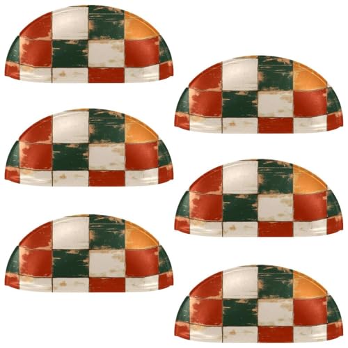 RODAILYCAY Schrankknäufe mit Karomuster, 8,9 cm, moderne Küchenschrankgriffe mit Schrauben, Schubladengriffe für Schrank, Tür, 6 Stück RODAILYCAY Schrankknäufe mit Karomuster, 8,9 cm, moderne Küchenschrankgriffe mit Schrauben, Schubladengriffe für Schrank, Tür, 6 Stück von RODAILYCAY