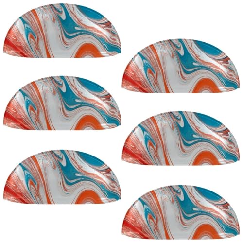 RODAILYCAY Schrankknäufe mit Marmor-Textur-Muster, Küchenschrankgriffe mit Schrauben, 8,9 cm, moderne Schubladengriffe für Schrank, Tür, 6 Stück von RODAILYCAY