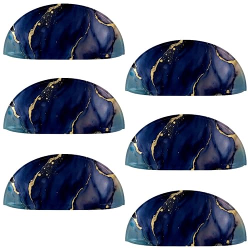 RODAILYCAY Schrankknäufe mit Marmor-Texturmuster, 8,9 cm, moderne Küchenschrankgriffe mit Schrauben, Schubladengriffe für Schrank, Tür, 6 Stück von RODAILYCAY