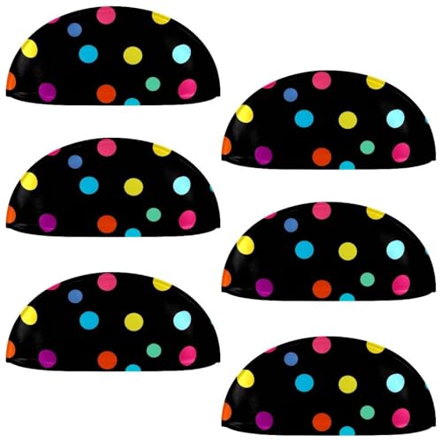 RODAILYCAY Schrankknäufe mit Punktemuster, 8,9 cm, moderne Küchenschrankgriffe mit Schrauben, Schubladengriffe für Schrank, Tür, 6 Stück von RODAILYCAY