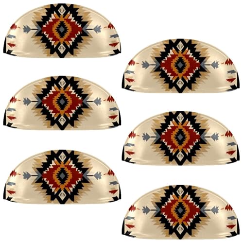 RODAILYCAY Schrankknauf, Retro-Muster, 8,9 cm, moderne Küchenschrankgriffe mit Schrauben, Schubladengriffe für Schrank, Tür, 6 Stück RODAILYCAY Schrankknauf, Retro-Muster, 8,9 cm, moderne Küchenschrankgriffe mit Schrauben, Schubladengriffe für Schrank, Tür, 6 Stück von RODAILYCAY