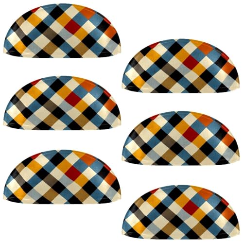 RODAILYCAY Schrankknauf, klassisches Gittermuster, 8,9 cm, moderne Küchenschrankgriffe mit Schrauben, Schubladengriffe für Schrank, Tür, 6 Stück von RODAILYCAY