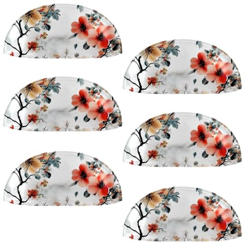 RODAILYCAY Schrankknöpfe mit Aquarell-Blume, 8,9 cm, moderne Küchenschrankgriffe mit Schrauben, Schubladengriffe für Schrank, Tür, 6 Stück RODAILYCAY Schrankknöpfe mit Aquarell-Blume, 8,9 cm, moderne Küchenschrankgriffe mit Schrauben, Schubladengriffe für Schrank, Tür, 6 Stück von RODAILYCAY