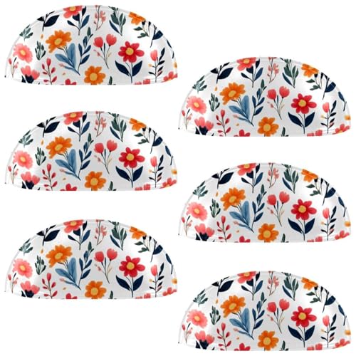 RODAILYCAY Schubladengriffe, Blumen-Küchenschrankknöpfe mit Schrauben, Schubladengriffe und Knäufen, Schrank-Hardware, 6 Packungen von RODAILYCAY
