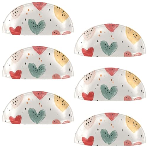 RODAILYCAY Schubladengriffe, Herzmotiv, 8,9 cm, 6 Stück, für Küchenschrank, Kommode, Schubladengriffe, Küchenschrankknäufe und -griffe RODAILYCAY Schubladengriffe, Herzmotiv, 8,9 cm, 6 Stück, für Küchenschrank, Kommode, Schubladengriffe, Küchenschrankknäufe und -griffe von RODAILYCAY