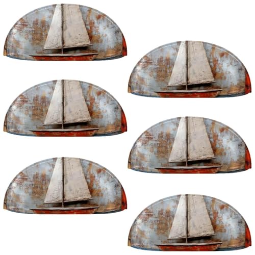 RODAILYCAY Schubladengriffe, Küchengriffe, Segelboot, halbkreisförmige Schubladengriffe und Knäufe, Doppellochgriff für Schubladen, Schrank, Kleiderschrank, Schrank-Hardware RODAILYCAY Schubladengriffe, Küchengriffe, Segelboot, halbkreisförmige Schubladengriffe und Knäufe, Doppellochgriff für Schubladen, Schrank, Kleiderschrank, Schrank-Hardware von RODAILYCAY