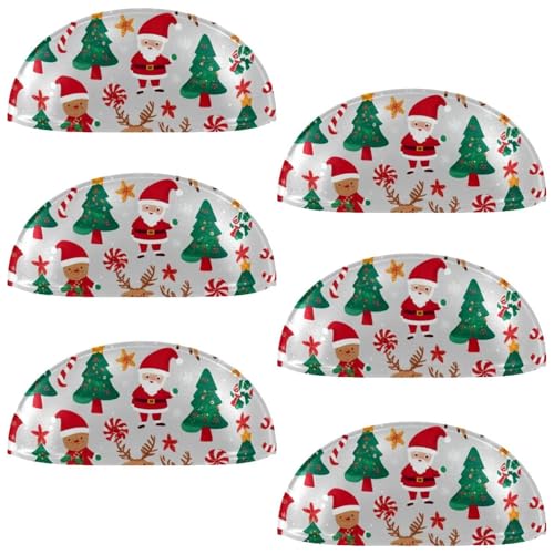 RODAILYCAY Schubladengriffe, Küchengriffe, Weihnachtsbaum, Hirsch, Weihnachtsmann, halbrund, Schubladengriffe und Knäufe, Doppellochgriff für Schublade, Schrank, Kleiderschrank, 6 Stück RODAILYCAY Schubladengriffe, Küchengriffe, Weihnachtsbaum, Hirsch, Weihnachtsmann, halbrund, Schubladengriffe und Knäufe, Doppellochgriff für Schublade, Schrank, Kleiderschrank, 6 Stück von RODAILYCAY