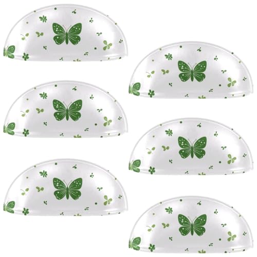 RODAILYCAY Schubladengriffe, Küchenschrankgriffe, grüne Schmetterlings-Blume, Kommodengriffe, Schubladengriffe, Küchenschrankknäufe und Ziehen, Schrank-Hardware, 6 Packungen RODAILYCAY Schubladengriffe, Küchenschrankgriffe, grüne Schmetterlings-Blume, Kommodengriffe, Schubladengriffe, Küchenschrankknäufe und Ziehen, Schrank-Hardware, 6 Packungen von RODAILYCAY