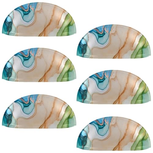 RODAILYCAY Schubladengriffe, Marmor-Textur-Muster, Küchenschrankknöpfe mit Schrauben, Schubladengriffen und Knäufen, Schrank-Hardware, 6 Stück RODAILYCAY Schubladengriffe, Marmor-Textur-Muster, Küchenschrankknöpfe mit Schrauben, Schubladengriffen und Knäufen, Schrank-Hardware, 6 Stück von RODAILYCAY