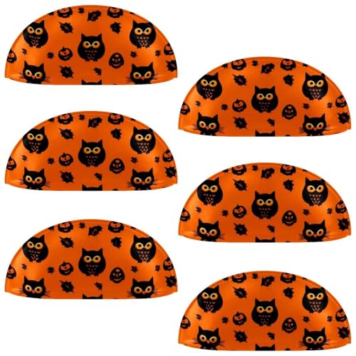 RODAILYCAY Schubladengriffe, Motiv: Halloween-Katze, Eule, halbrund, Küchengriffe, Schubladengriffe und Knäufe, Doppellochgriff für Schublade, Schrank, Schrank, 6 Stück RODAILYCAY Schubladengriffe, Motiv: Halloween-Katze, Eule, halbrund, Küchengriffe, Schubladengriffe und Knäufe, Doppellochgriff für Schublade, Schrank, Schrank, 6 Stück von RODAILYCAY