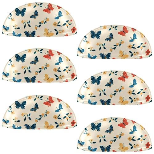 RODAILYCAY Schubladengriffe, bunte Schmetterlings-Blumen-Schubladengriffe, Küchengriffe, halbrunde Schubladengriffe und Knäufe, Doppellochgriff für Schublade, Schrank, Kleiderschrank, Schrank-Hardware RODAILYCAY Schubladengriffe, bunte Schmetterlings-Blumen-Schubladengriffe, Küchengriffe, halbrunde Schubladengriffe und Knäufe, Doppellochgriff für Schublade, Schrank, Kleiderschrank, Schrank-Hardware von RODAILYCAY