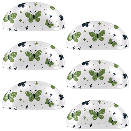 RODAILYCAY Schubladengriffe für Kommoden, Schrankknöpfe, grüne Schmetterlings-Blume, Küchenschublade, Hardware mit Schrauben, Schrankknöpfe für Kleiderschrank, Schrank, 6 Stück RODAILYCAY Schubladengriffe für Kommoden, Schrankknöpfe, grüne Schmetterlings-Blume, Küchenschublade, Hardware mit Schrauben, Schrankknöpfe für Kleiderschrank, Schrank, 6 Stück von RODAILYCAY