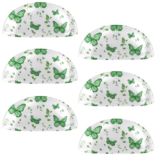 RODAILYCAY Schubladengriffe für Kommoden, Schrankknöpfe, grünes Schmetterlings-Blumenmuster, Küchenschublade, Hardware mit Schrauben, Schrankknöpfe für Kleiderschrank, Schrank, 6 Stück RODAILYCAY Schubladengriffe für Kommoden, Schrankknöpfe, grünes Schmetterlings-Blumenmuster, Küchenschublade, Hardware mit Schrauben, Schrankknöpfe für Kleiderschrank, Schrank, 6 Stück von RODAILYCAY