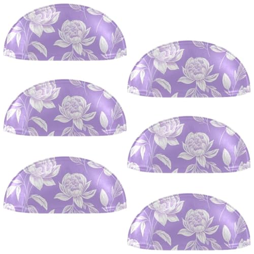 RODAILYCAY Schubladengriffe für Küchenschränke, 6 Stück, violette Blume, Schrankgriffe mit Doppellöchern, Schrankknöpfe für Kommoden, Schubladen, Möbelbeschläge RODAILYCAY Schubladengriffe für Küchenschränke, 6 Stück, violette Blume, Schrankgriffe mit Doppellöchern, Schrankknöpfe für Kommoden, Schubladen, Möbelbeschläge von RODAILYCAY