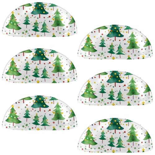 RODAILYCAY Schubladengriffe für Küchenschränke, Weihnachtsbaum, Küchenschrankgriffe mit Doppellöchern, Schrankknöpfe für Kommoden, Schubladen, Möbelbeschläge, 6 Stück von RODAILYCAY
