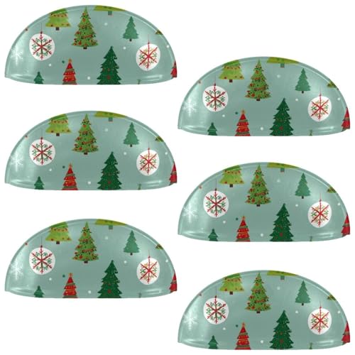RODAILYCAY Schubladengriffe für Weihnachtsbaum, Kommoden, Schrankknöpfe, Küchenschublade, Hardware mit Schrauben, Schrankknöpfe für Kleiderschrank, Schrank, 6 Stück von RODAILYCAY