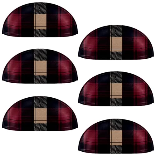 RODAILYCAY Schubladengriffe mit Karomuster, Schrankgriffe mit Doppellöchern, Kommodenknöpfe für Schrank, Kleiderschrank, 6 Stück RODAILYCAY Schubladengriffe mit Karomuster, Schrankgriffe mit Doppellöchern, Kommodenknöpfe für Schrank, Kleiderschrank, 6 Stück von RODAILYCAY