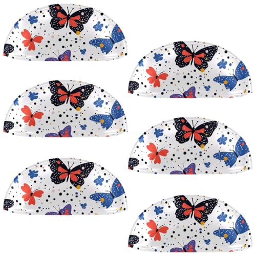 RODAILYCAY Schubladengriffe mit buntem Schmetterling mit Blumenmuster, Muschelform, Schubladengriffe für Küche, Schrank, Kleiderschrank, Möbelbeschläge, 6 Stück RODAILYCAY Schubladengriffe mit buntem Schmetterling mit Blumenmuster, Muschelform, Schubladengriffe für Küche, Schrank, Kleiderschrank, Möbelbeschläge, 6 Stück von RODAILYCAY